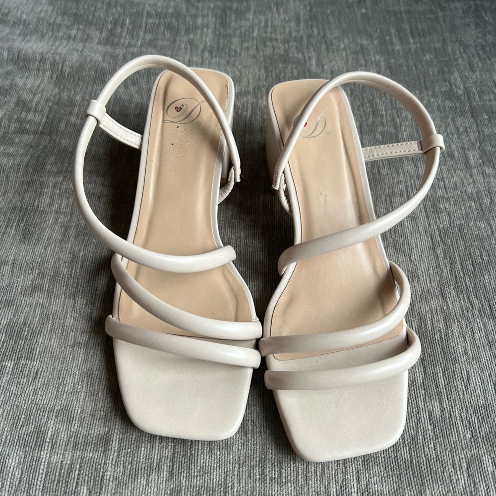 Kitten heel strappy sandal